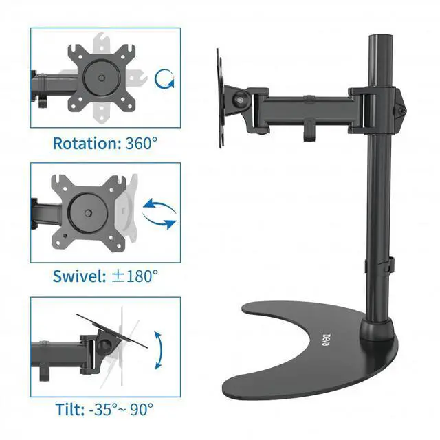 Alt view image 2 of 7 - Devo Gaming Monitor Table Arm - 1 monitor