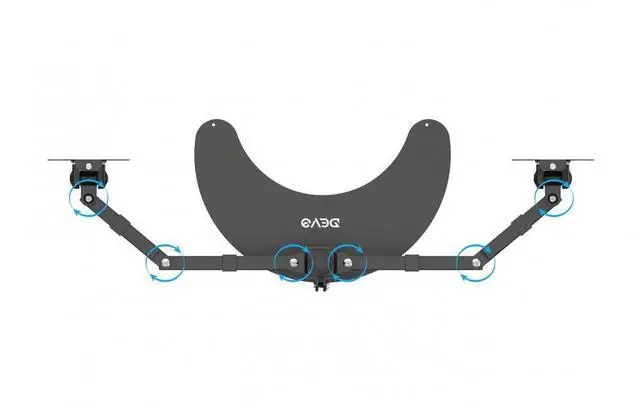 Alt view image 6 of 7 - Devo Gaming Monitor Table Arm - Core 2