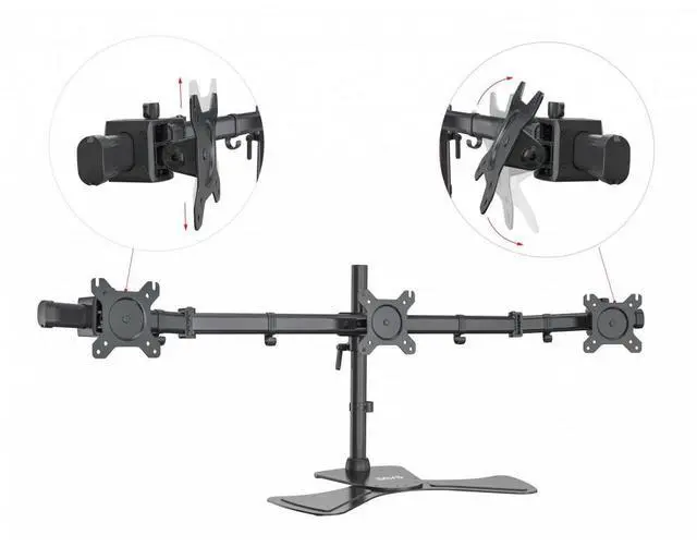 Alt view image 5 of 7 - Devo Gaming Monitor Table Arm - 3 monitors