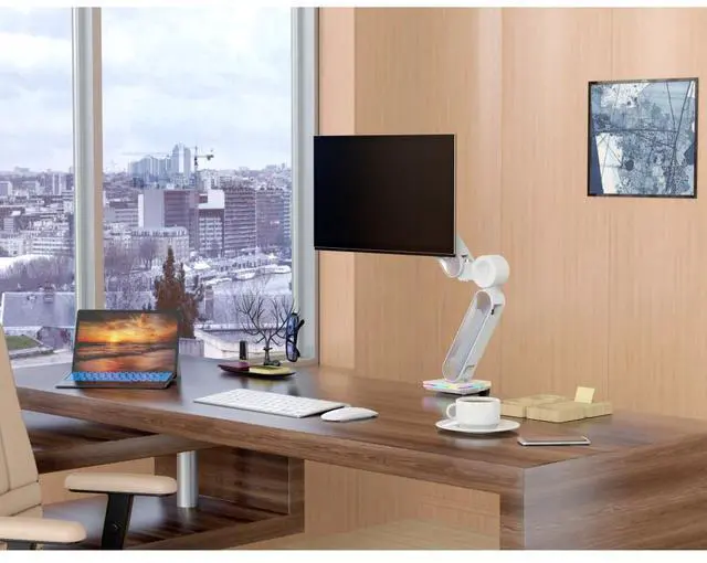 Alt view image 7 of 7 - Devo Gaming Monitor Arm - Flexi Elite 1 - White