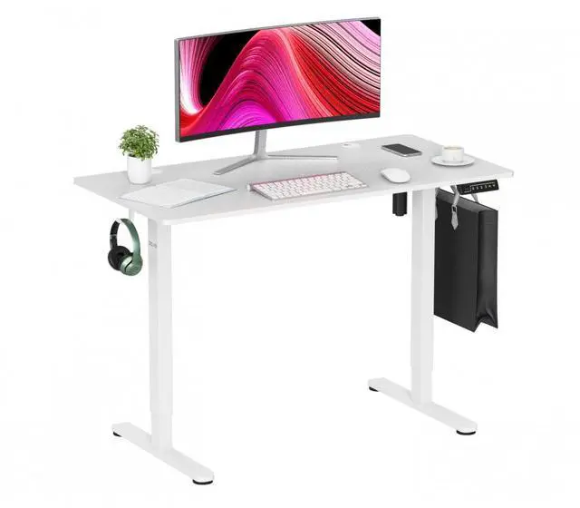 Alt view image 6 of 6 - Devo Gaming Table - AGR Lite Frame - White