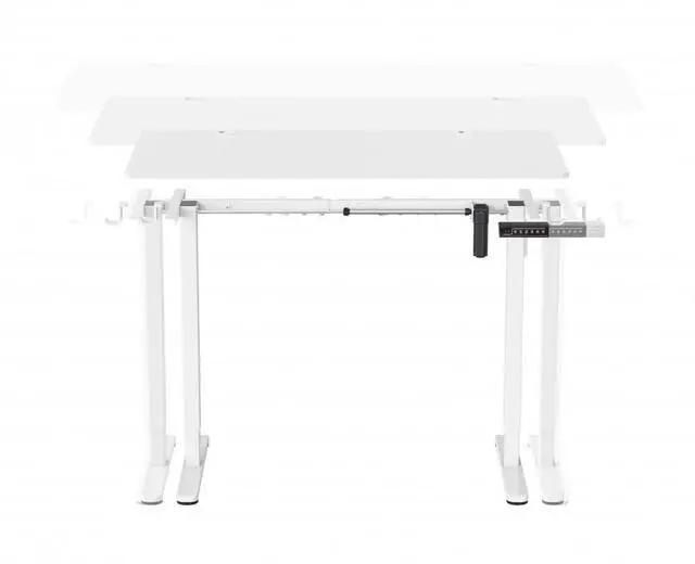 Alt view image 5 of 6 - Devo Gaming Table - AGR Lite Frame - White