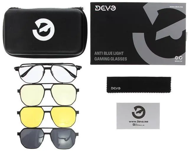 Alt view image 3 of 5 - Devo Gaming Glasses - Quadtics