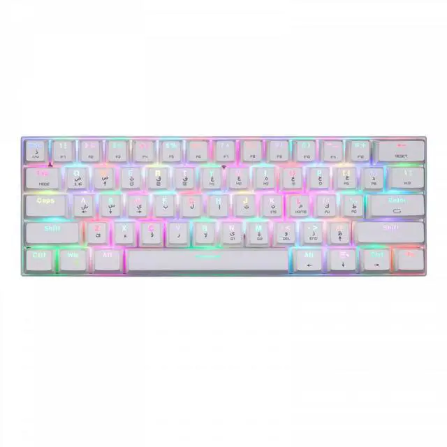 Main image of Devo Gaming Keyboard - SP60 White - Blue Switch