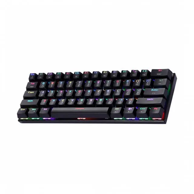 Alt view image 2 of 4 - Devo Gaming Keyboard - SP60 Black - Blue Switch