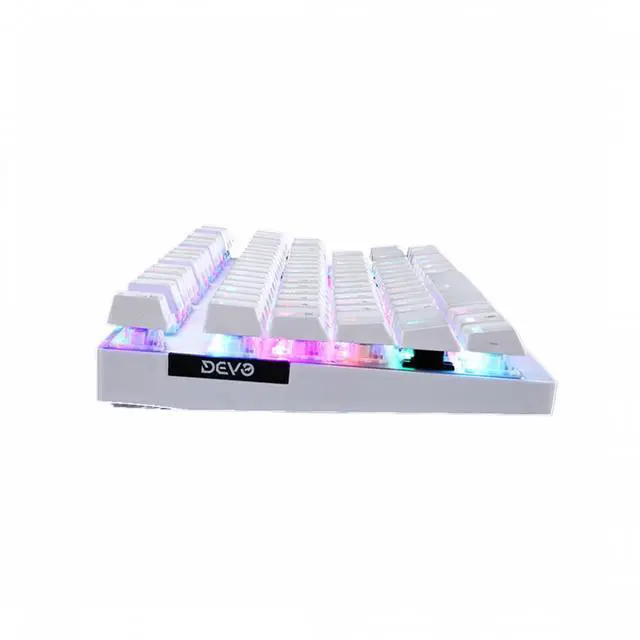 Alt view image 3 of 4 - Devo Gaming Keyboard - ST80 White - Blue Switch