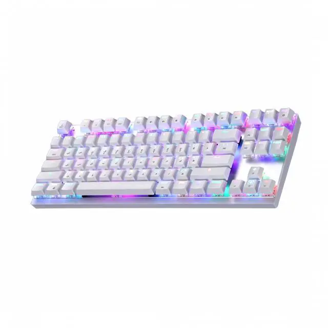 Alt view image 2 of 4 - Devo Gaming Keyboard - ST80 White - Blue Switch
