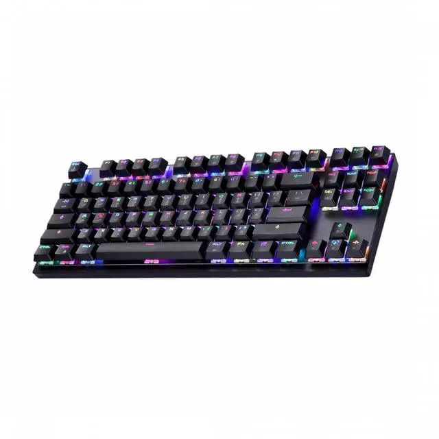 Alt view image 2 of 4 - Devo Gaming Keyboard - ST80 Black - Blue Switch
