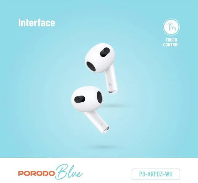 Alt view image 4 of 6 - Porodo Blue Deep Bass Wireless Earbuds 3 - White