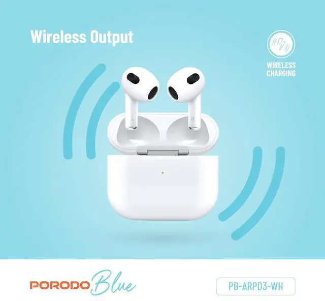 Alt view image 6 of 6 - Porodo Blue Deep Bass Wireless Earbuds 3 - White