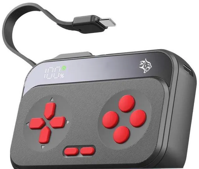 Alt view image 2 of 3 - Porodo Gaming 10000mAh Gaming Design Power Bank Type-C USB A with Type-C Cable - Black/Red