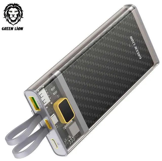Alt view image 3 of 5 - Green Lion Transparent Pro 10000mAh Power Bank