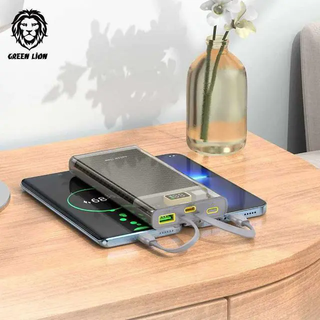 Alt view image 5 of 5 - Green Lion Transparent Pro 10000mAh Power Bank