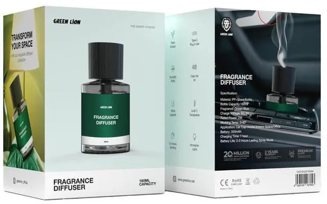 Alt view image 3 of 3 - Green Lion Fragrance Diffuser - Black