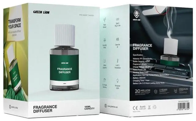 Alt view image 3 of 3 - Green Lion Fragrance Diffuser - White