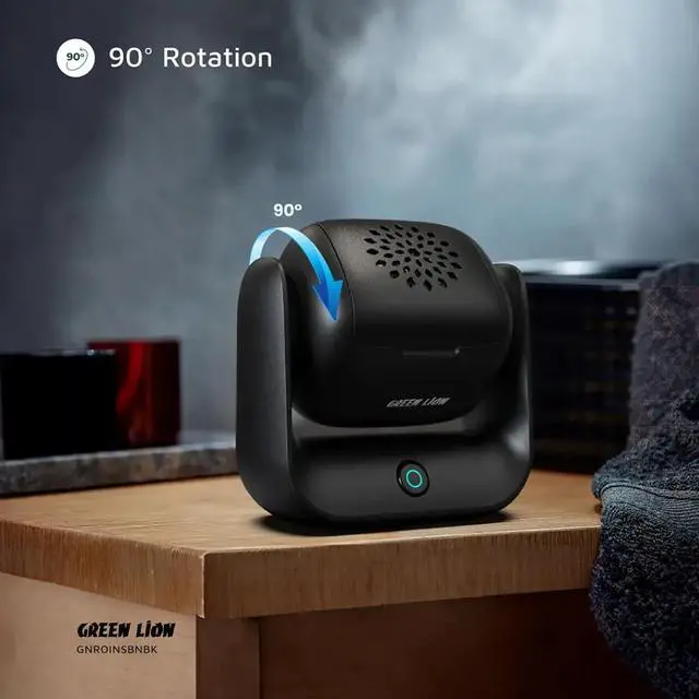 Alt view image 4 of 7 - Green Lion Rotatable Incense Burner - Black