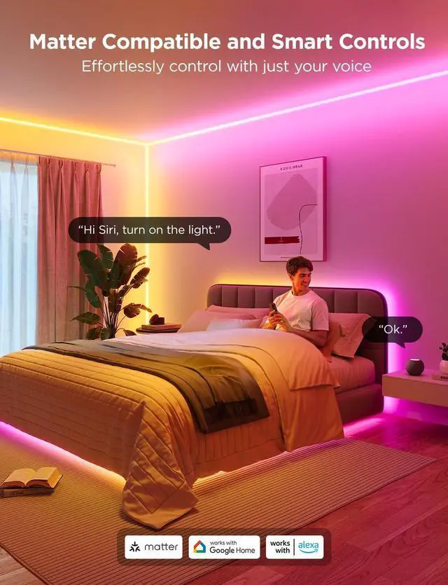 Alt view image 6 of 7 - Govee Neon Rope Light for Wall Lining 5M (16.4ft)