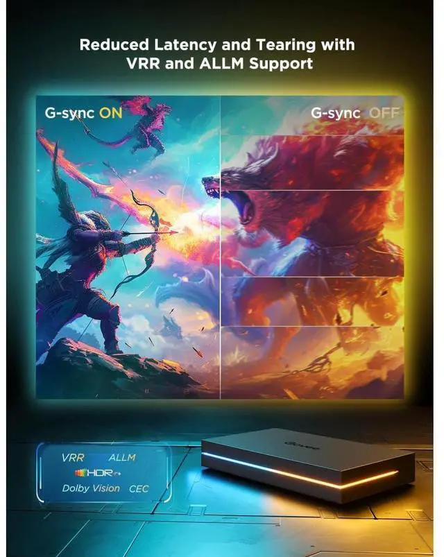 Alt view image 2 of 7 - Govee AI Sync Box 8K HDMI 2.1 with strip ligth for 55-65"TV MAX
