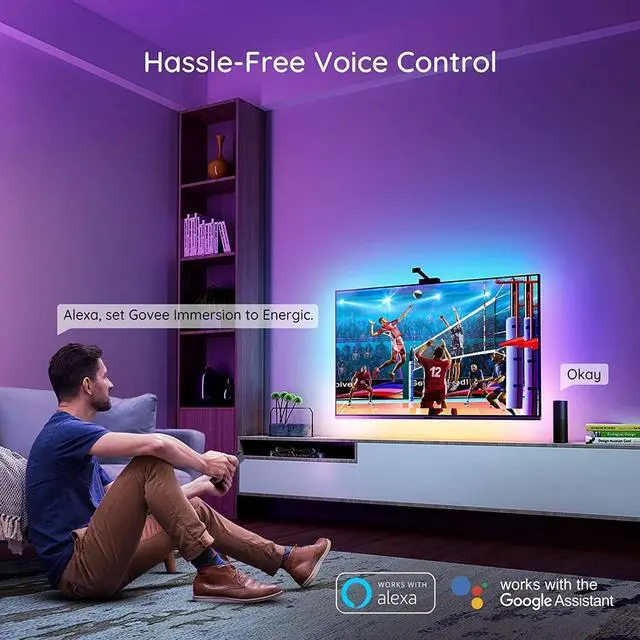 Alt view image 7 of 7 - Govee Immersion Wi-Fi TV Backlights For TV's 55-65 inches