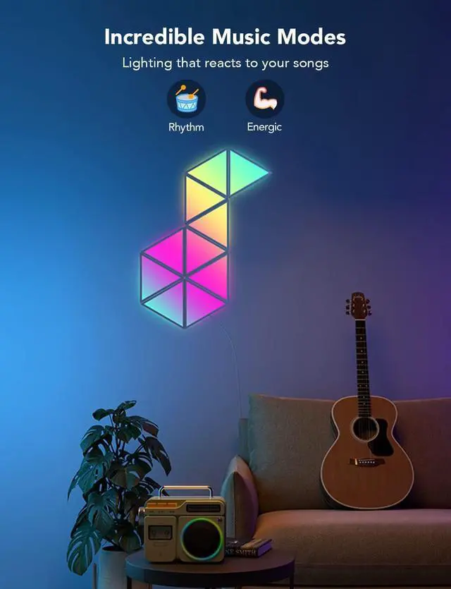 Alt view image 6 of 7 - Govee Glide Triangle Light Panels