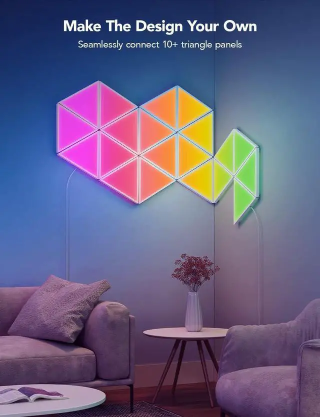 Alt view image 4 of 7 - Govee Glide Triangle Light Panels