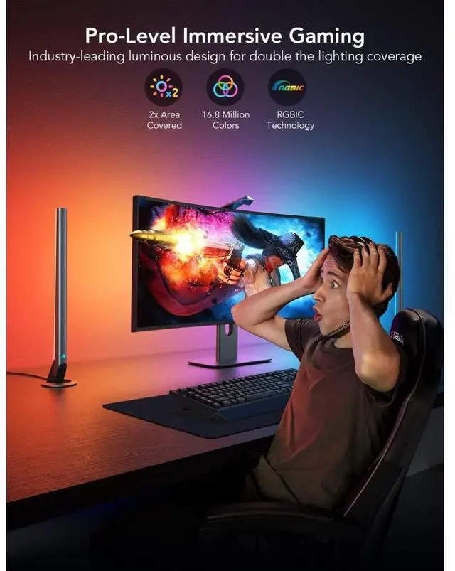 Alt view image 3 of 6 - Govee DreamView G1 Pro Gaming Light - Full Kit