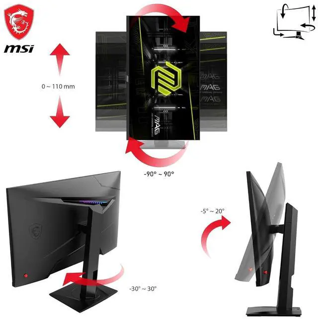 Alt view image 5 of 7 - MSI MAG 274QRF-QD E2 27" 180Hz WQHD Gaming Monitor