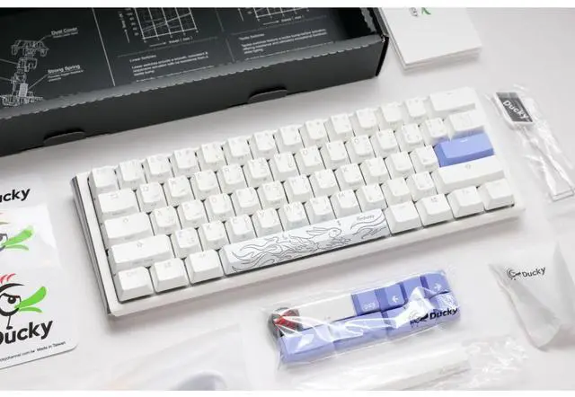 Alt view image 7 of 7 - Ducky One 3 Mini - Arabic - Red Switch - White