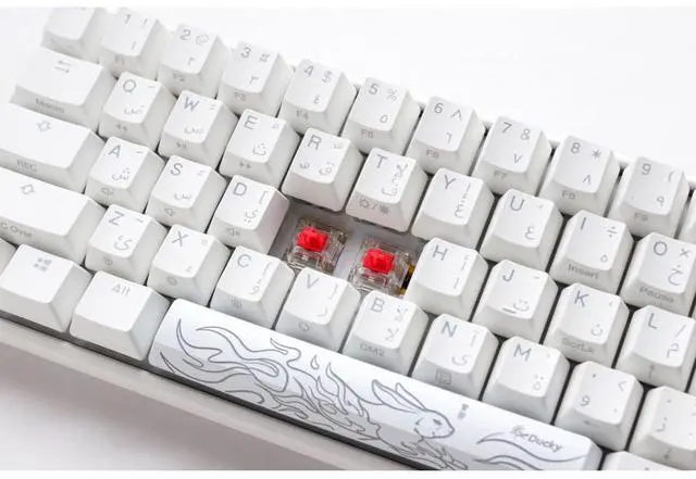 Alt view image 3 of 7 - Ducky One 3 Mini - Arabic - Red Switch - White