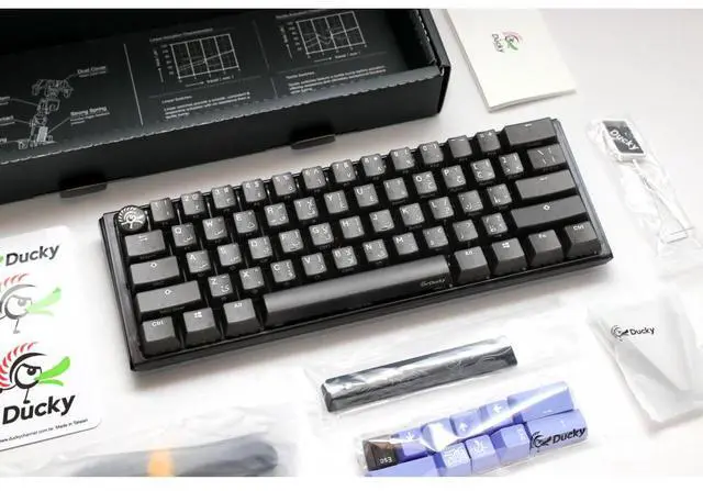 Alt view image 7 of 7 - Ducky One 3 Aura Black Mini - Arabic - Silent Red Switch - Black