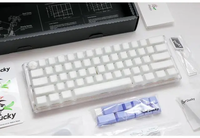 Alt view image 7 of 7 - Ducky One 3 Aura White Mini - Arabic - Red Switch - White
