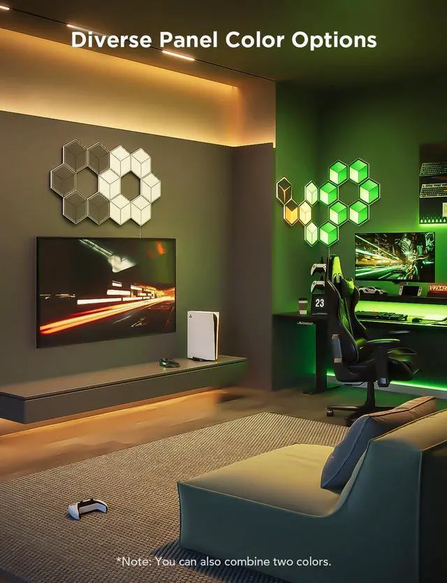 Alt view image 4 of 7 - Govee Glide Hexagon Light Panels Ultra (7 PCS)