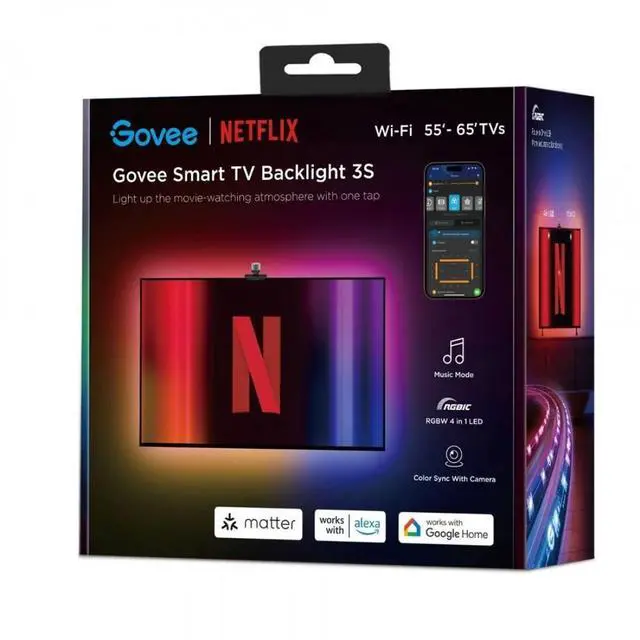 Alt view image 4 of 4 - Govee Envisual TV Backlight 3S (55-65 inch)