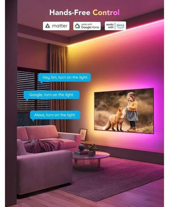 Alt view image 4 of 6 - Govee LED Strip Light M1 Matter Compatible (2m)
