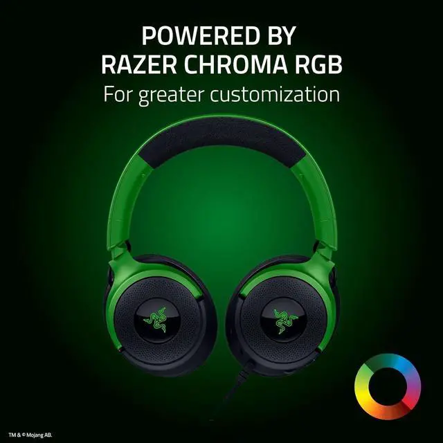 Alt view image 5 of 7 - Razer Kraken V4 X Gaming Headset  Minecraft Edition