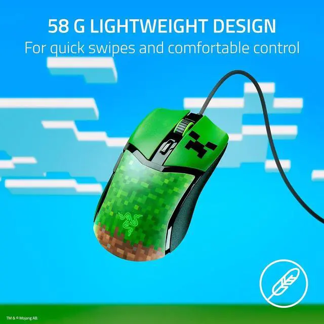 Alt view image 4 of 7 - Razer Cobra Wired Gaming Mouse  Minecraft Edition