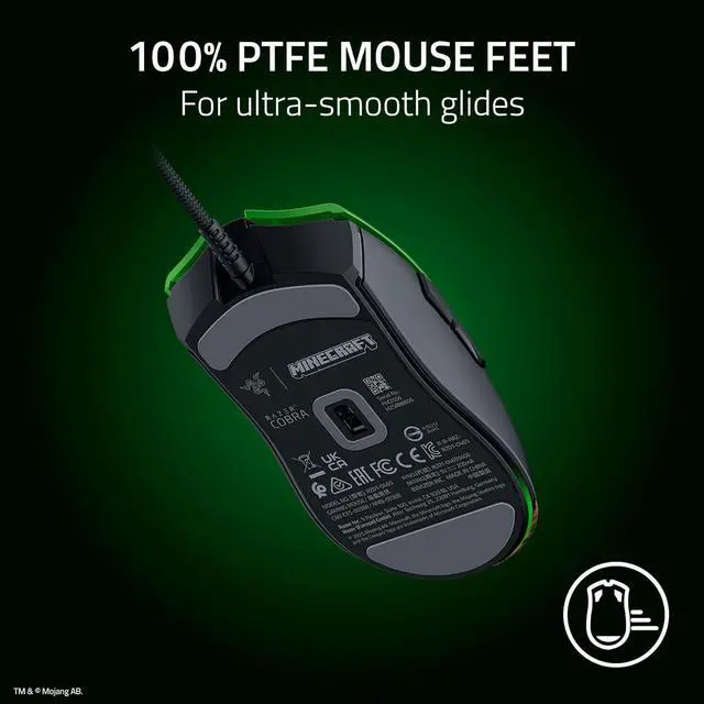 Alt view image 5 of 7 - Razer Cobra Wired Gaming Mouse  Minecraft Edition