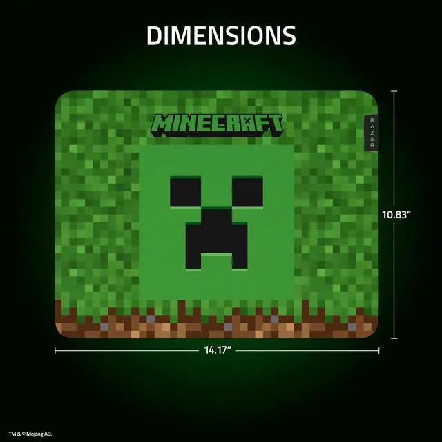 Alt view image 4 of 7 - Razer Gigantus V2 Medium Gaming Mouse Pad  Minecraft Edition