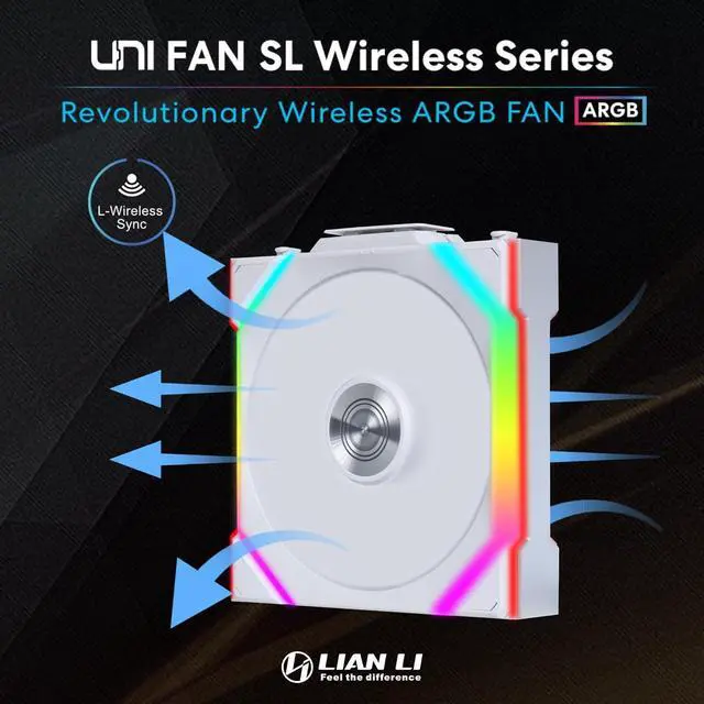 Alt view image 2 of 5 - Lian Li UNI FAN SL120 Wireless Fan - Triple - White
