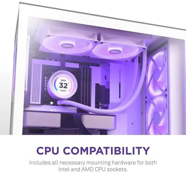 Alt view image 5 of 5 - NZXT Kraken Elite 240 RGB Cooler 240mm - White