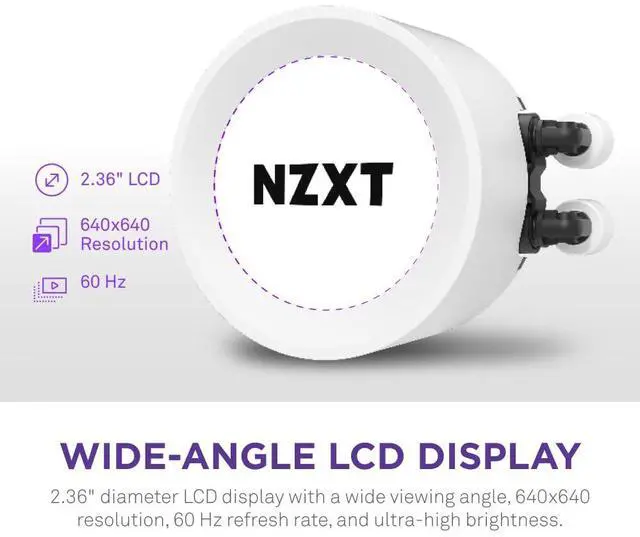 Alt view image 4 of 5 - NZXT Kraken Elite 240 RGB Cooler 240mm - White