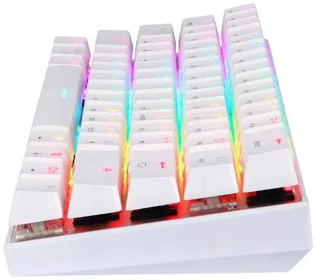 Alt view image 4 of 6 - Motospeed SK62 RGB Mechanical Game Keyboard White - Red Arabic Switch