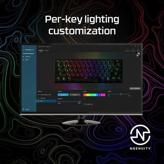 Alt view image 4 of 5 - Hyperx Alloy Origins 60% Keyboard - Arabic