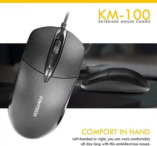 Alt view image 3 of 6 - Fantech KM-100 Keyboard and Mouse combo