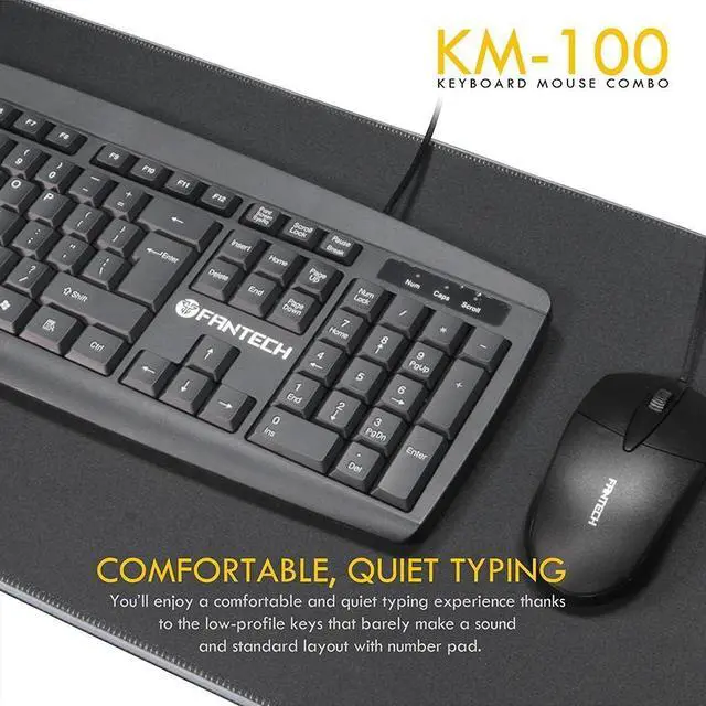 Alt view image 4 of 6 - Fantech KM-100 Keyboard and Mouse combo