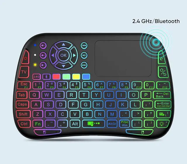 Alt view image 2 of 6 - Porodo Mini Wireless Keyboard Touch Combo - Black