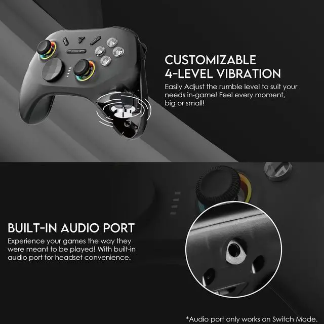 Alt view image 4 of 7 - Fantech WGP15 Wireless Gaming Controller - Black