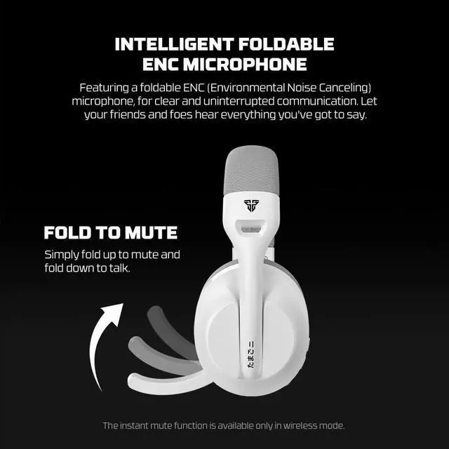 Alt view image 6 of 7 - Fantech WHG04 Wireless Headset - White