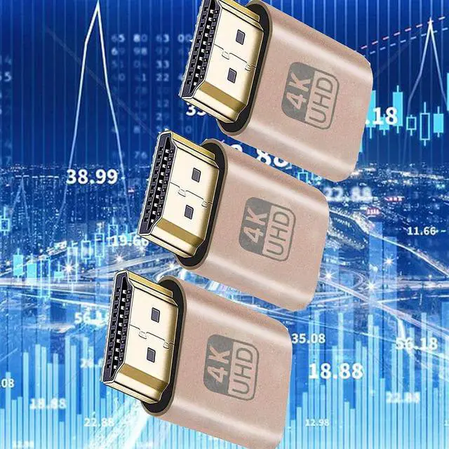 Alt view image 4 of 5 - HDMI Dummy Plug 4K High Resolution Virtual Monitor Display Emulator New Generation Headless Display Adapter Compatible with Windows Mac OSX Linux, 3Pack