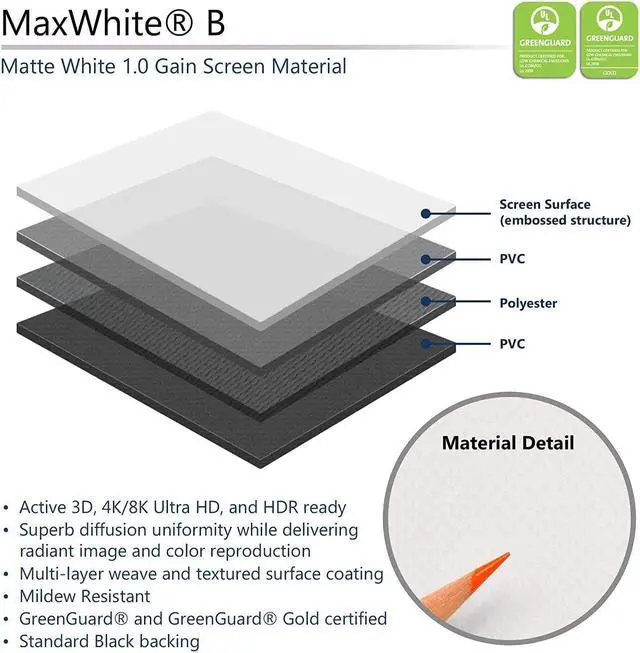 Alt view image 3 of 5 - Elite Screens Manual B 100-INCH Manual Pull Down Projector Screen Diagonal 16:9 Diag 4K 8K 3D Ultra HDR HD Ready Home Theater Movie Theatre White Projection Screen with Slow Retract Mechanism